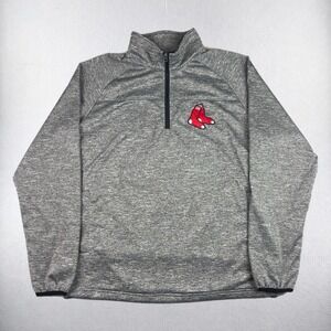 Boston Red Sox Pullover Mens XL G-III Gray MLB 1/4 Zip Pullover Jacket Pockets
